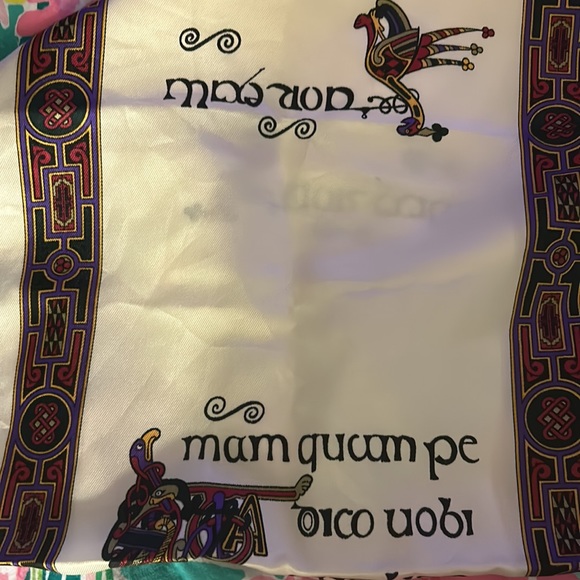 Irish Celtic print scarf inspired by the book of kells - Picture 3 of 7